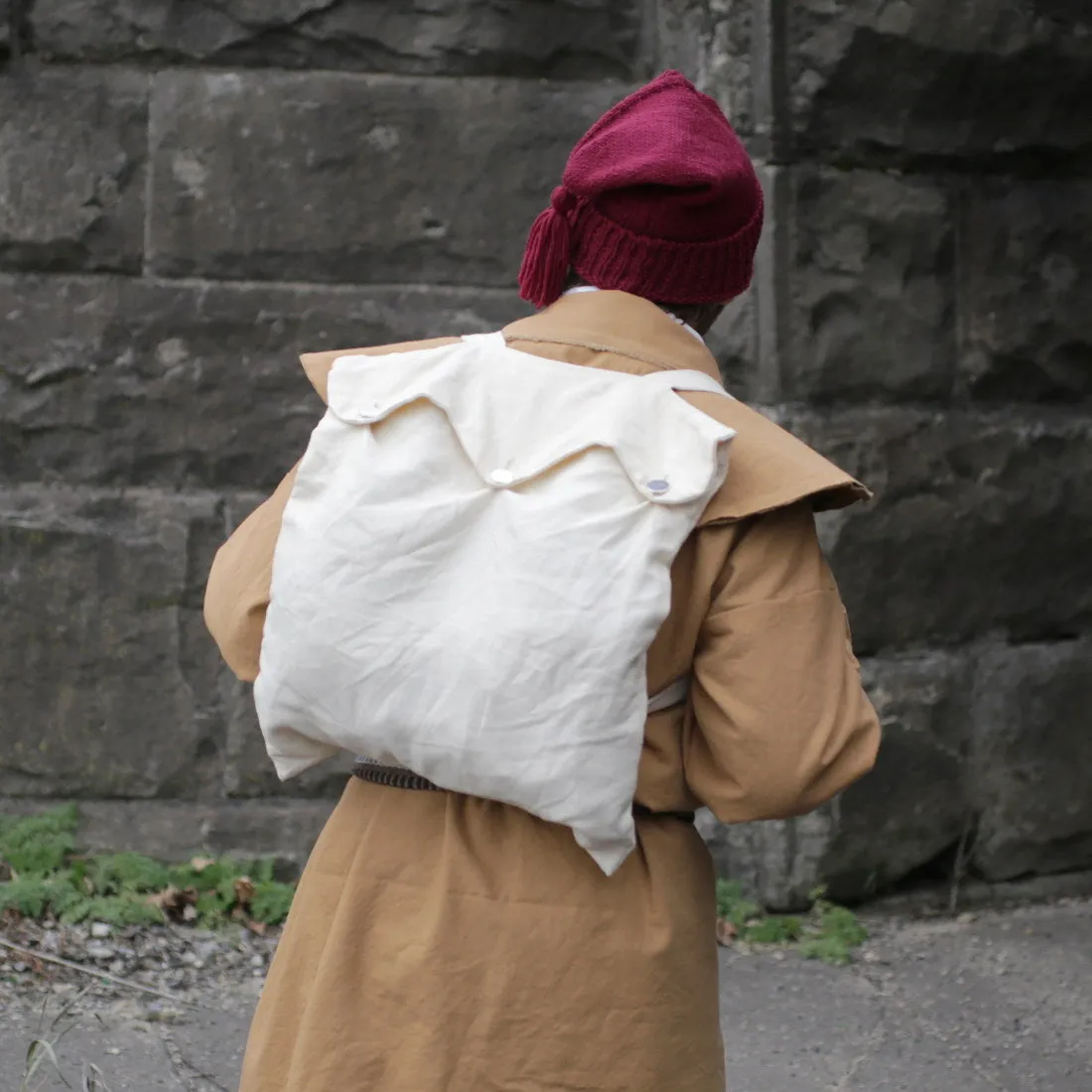 Linen Knapsack Lined