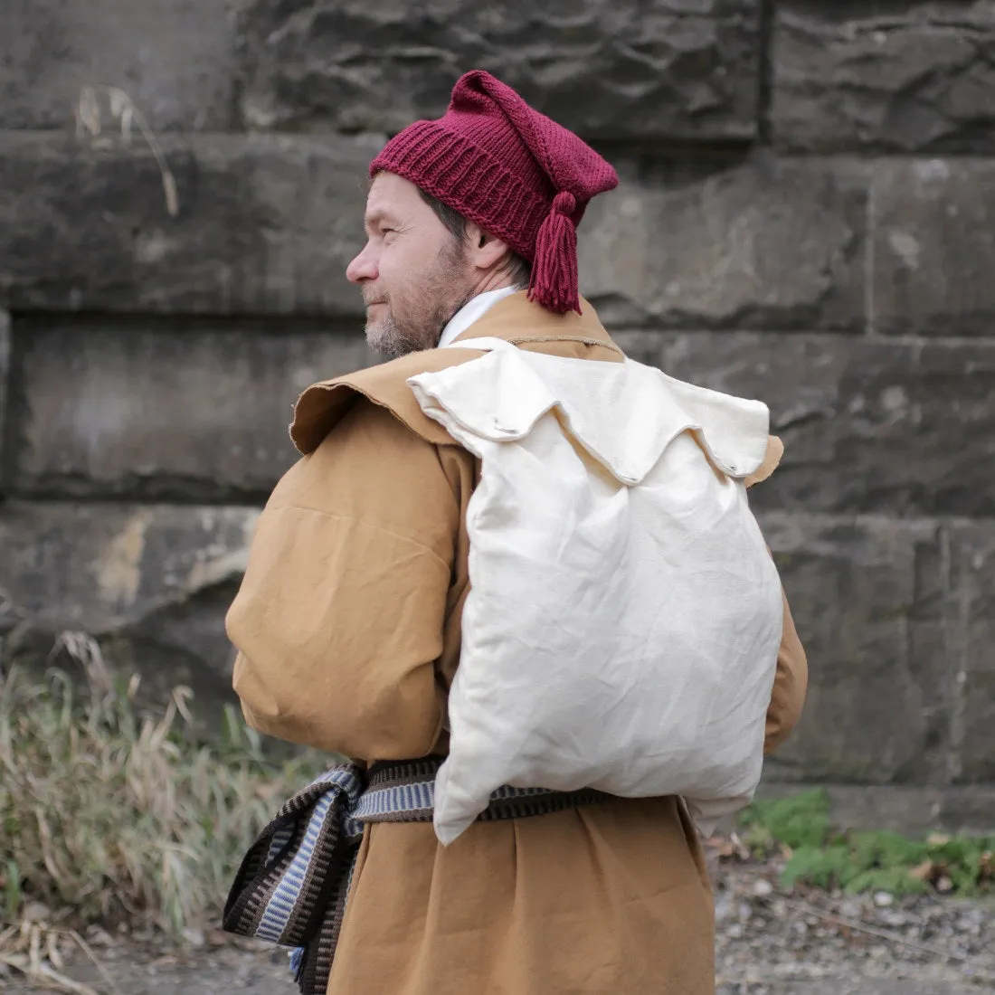 Linen Knapsack Lined