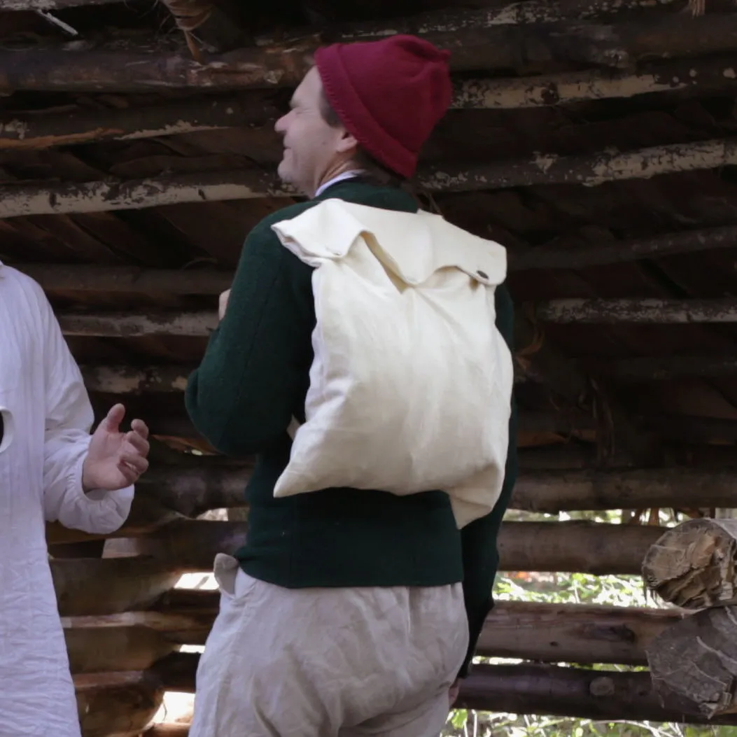 Linen Knapsack Lined