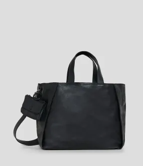 Maribel Leather Tote Bag With Removable Pouch