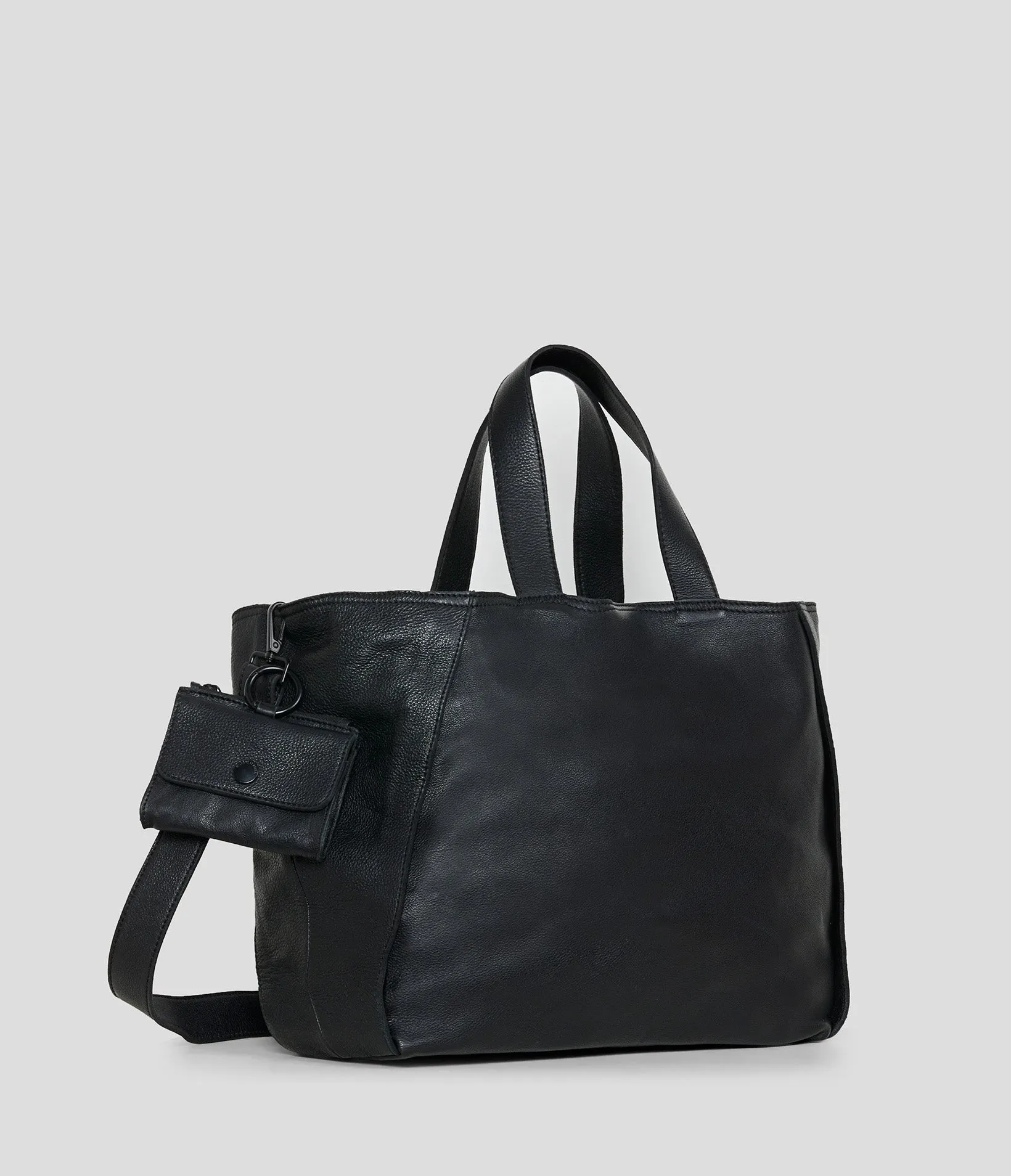 Maribel Leather Tote Bag With Removable Pouch