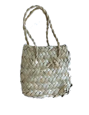 Mini Flax Kete Bag 7 x 7 cm