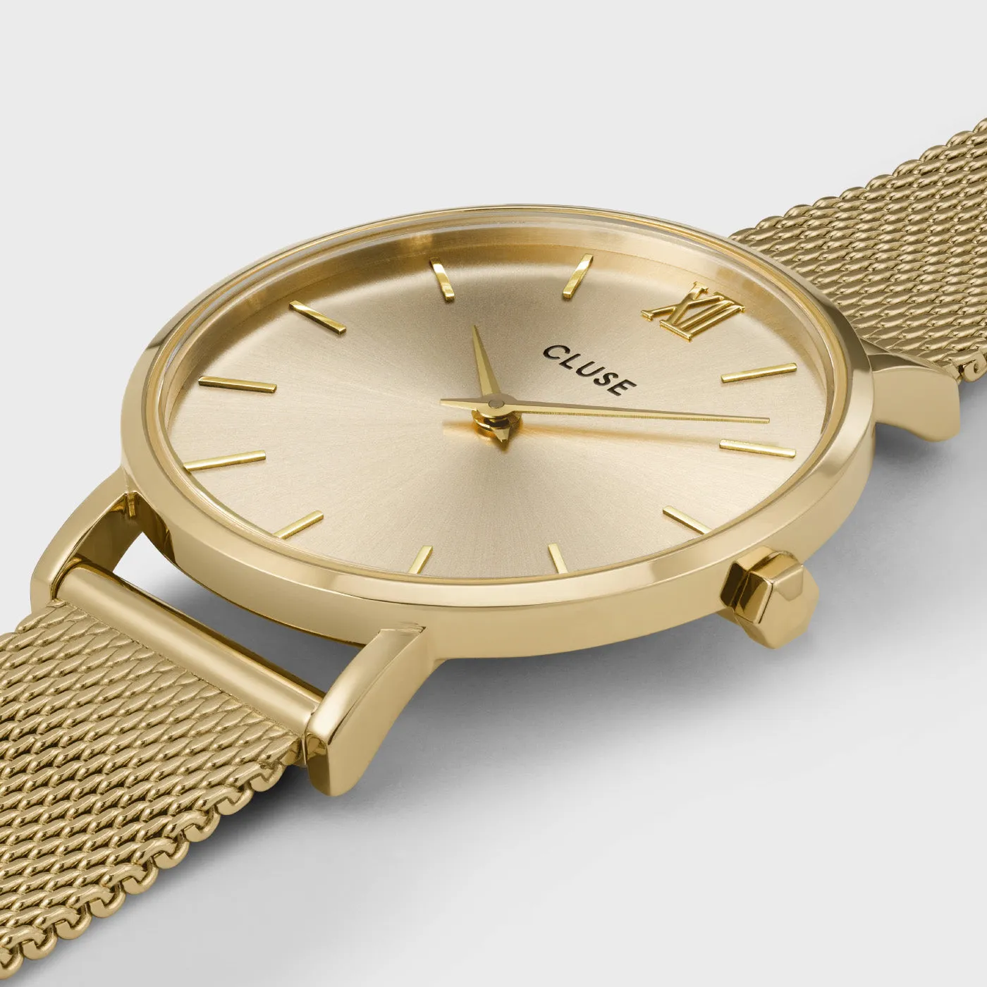 Minuit Watch Mesh, Full Gold Colour