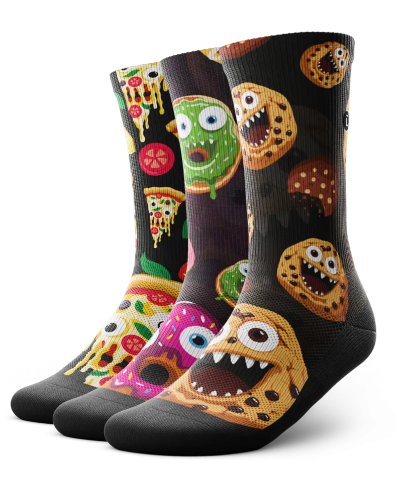 Monster Snack Crew Socks 3-Pack