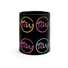 Multi Signature Logo Black mug 11oz