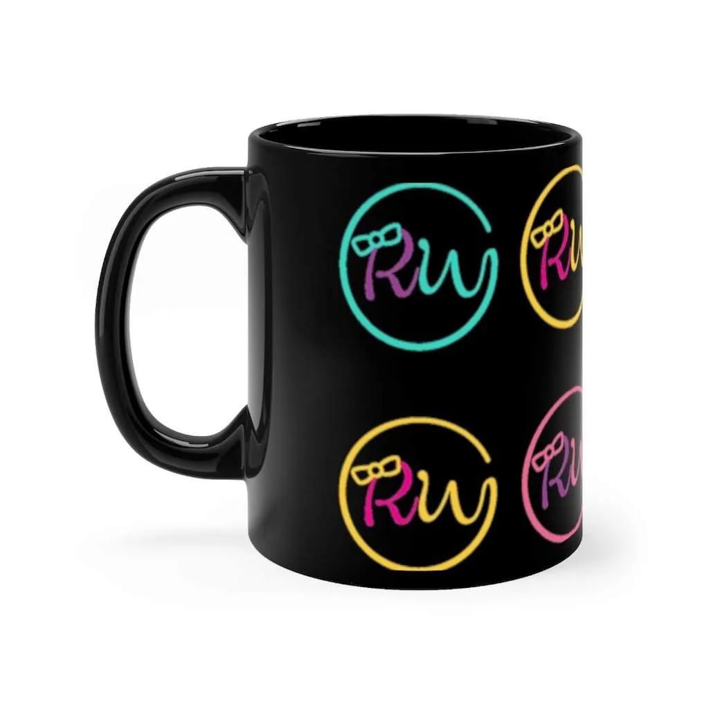 Multi Signature Logo Black mug 11oz