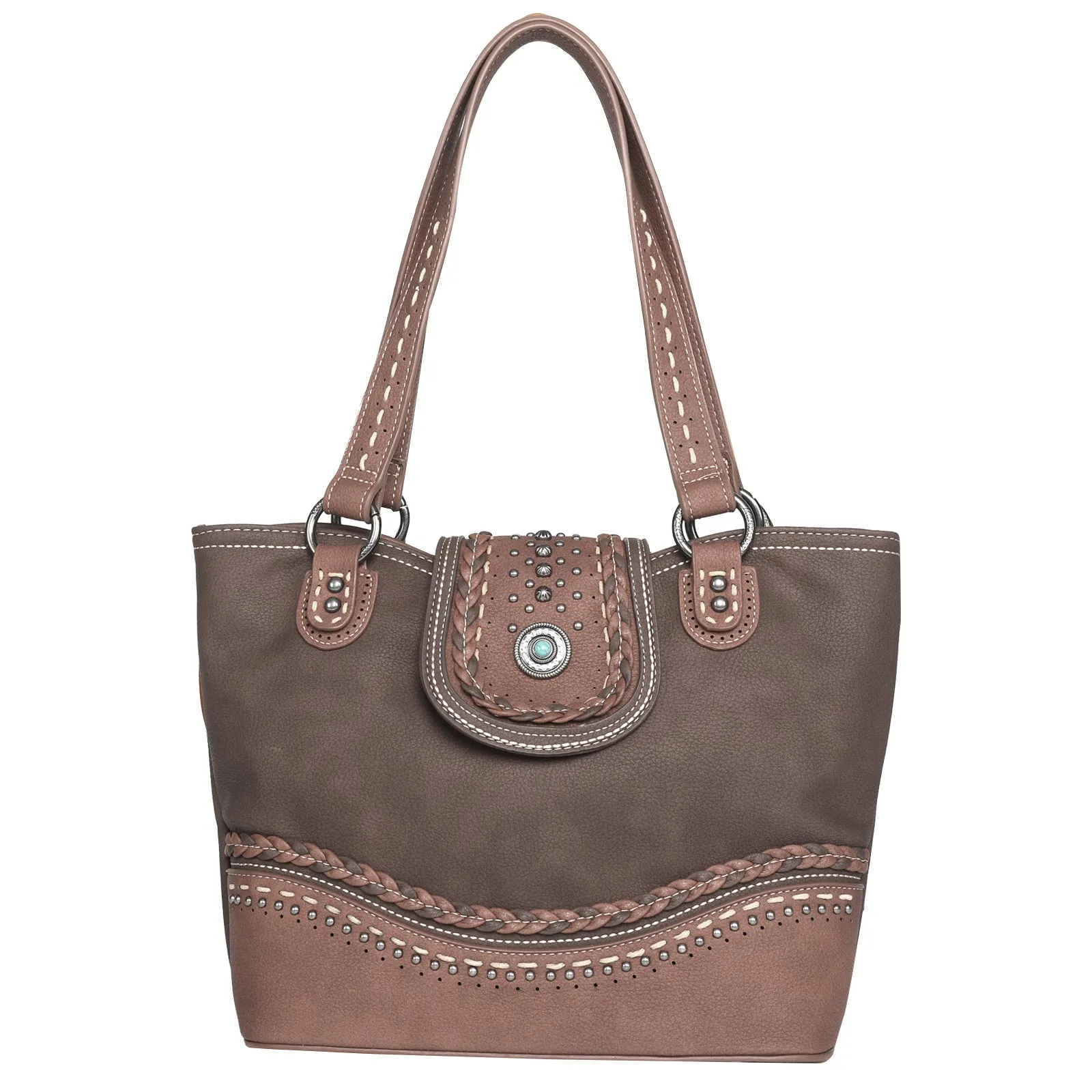 MW1107G-8317 Montana West Concho Collection Concealed Carry Tote