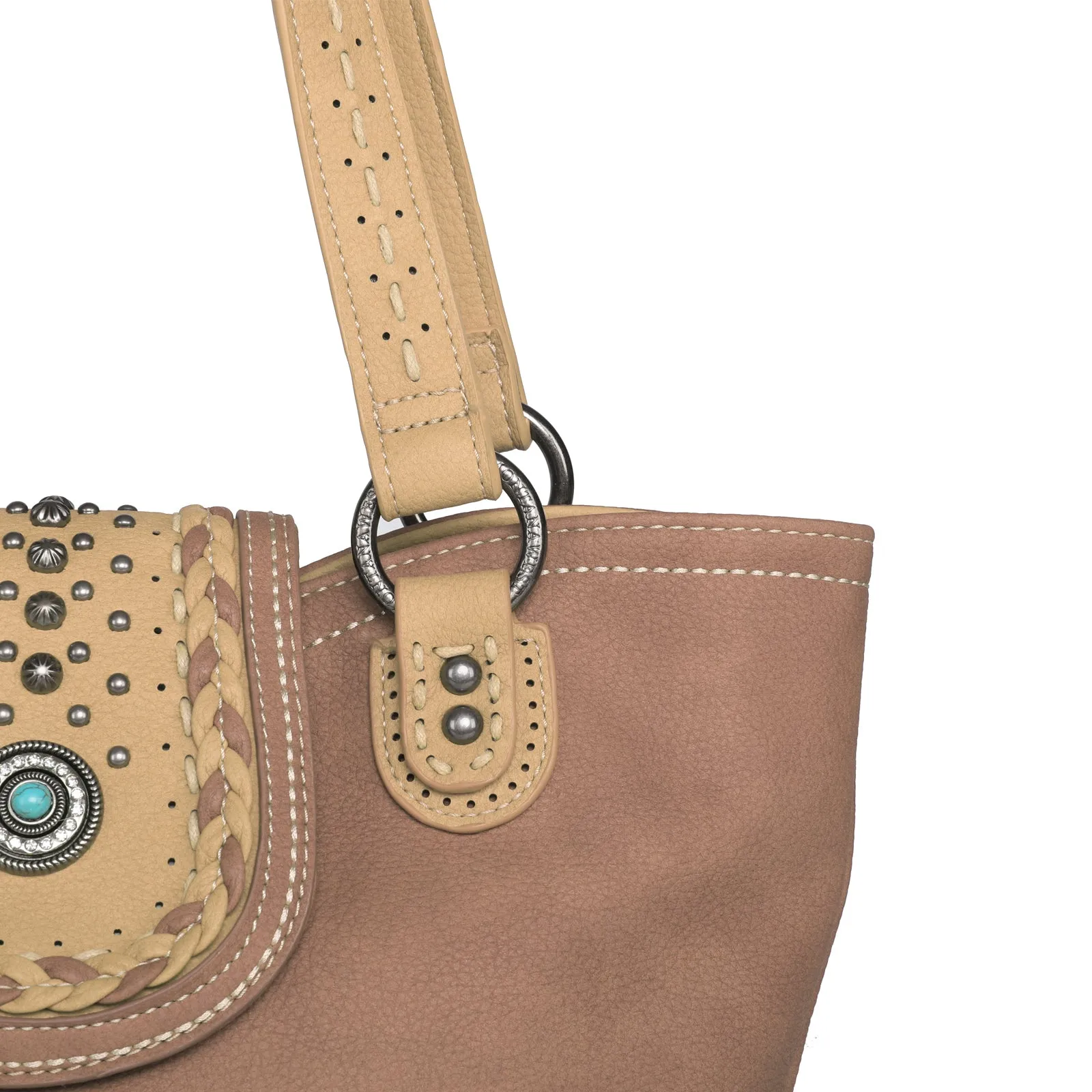 MW1107G-8317 Montana West Concho Collection Concealed Carry Tote