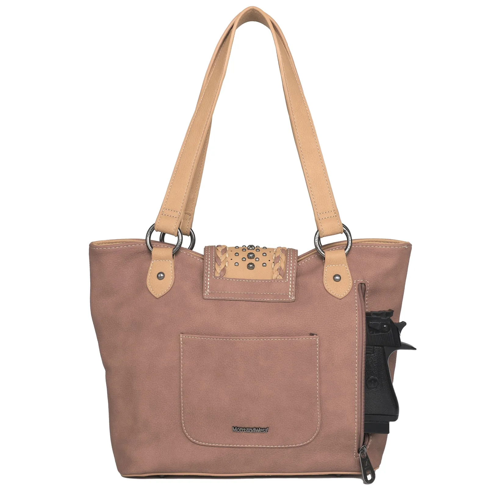 MW1107G-8317 Montana West Concho Collection Concealed Carry Tote