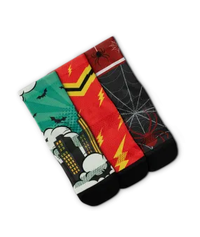 Mystique Hero Youth Crew Socks 3-Pack