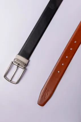 REVERSIBLE - BELT - BLACK/ BROWN