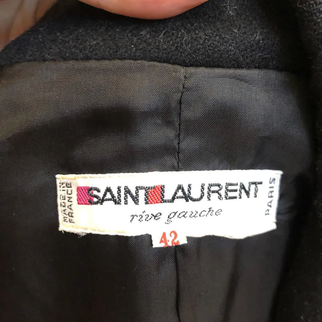 SAINT LAURENT Black Classic Wool Jacket | Size M