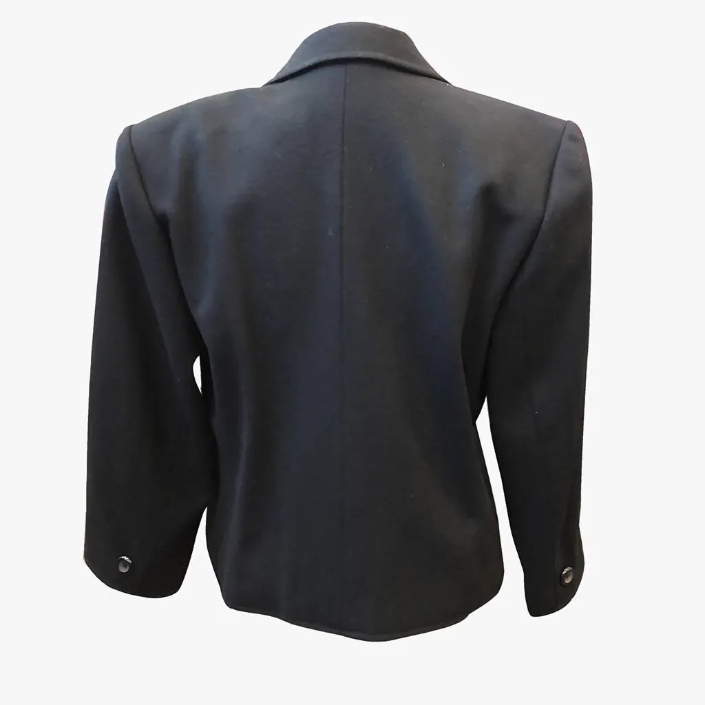 SAINT LAURENT Black Classic Wool Jacket | Size M