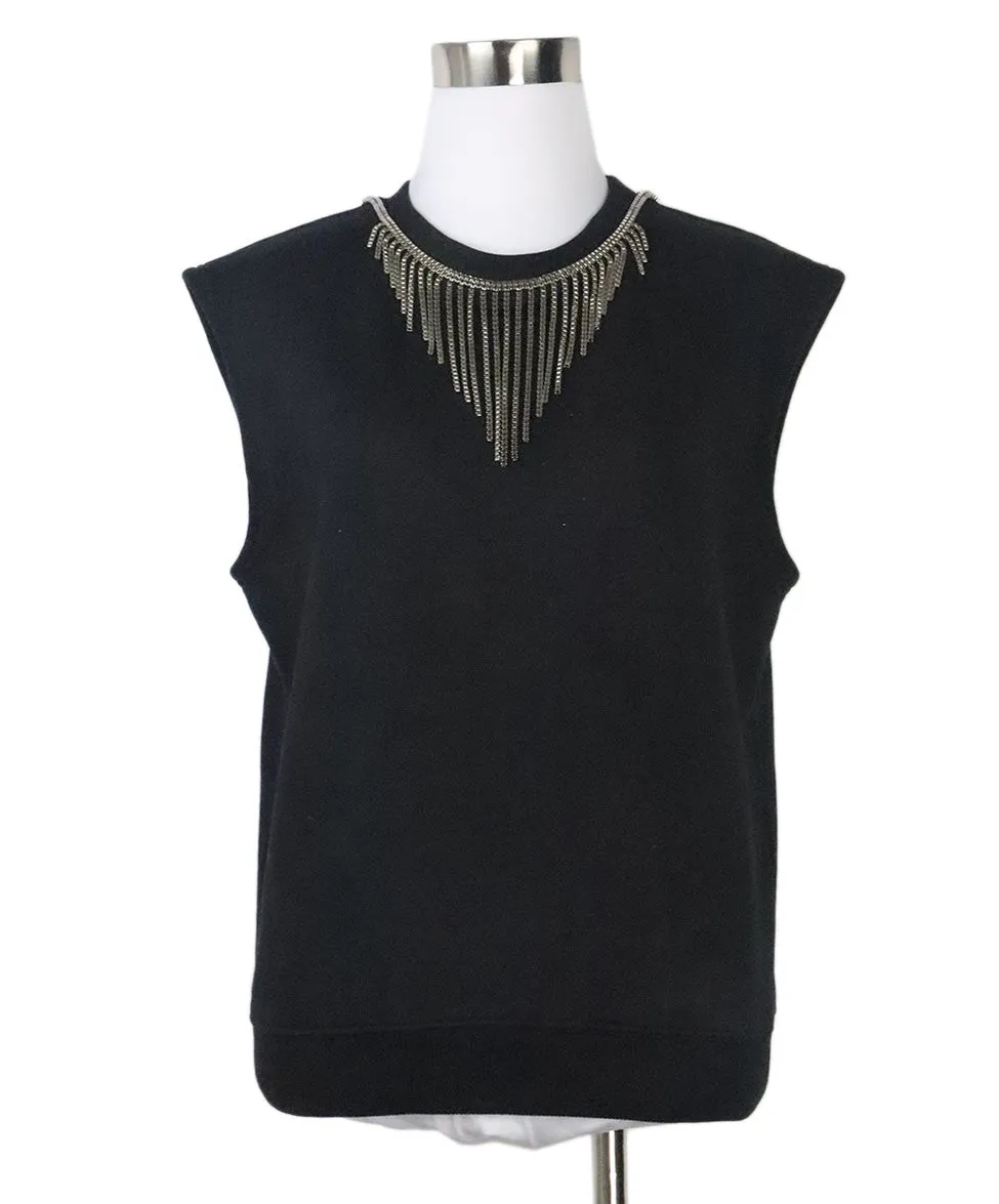 Saint Laurent Black Top w/ Metal Detail sz 4