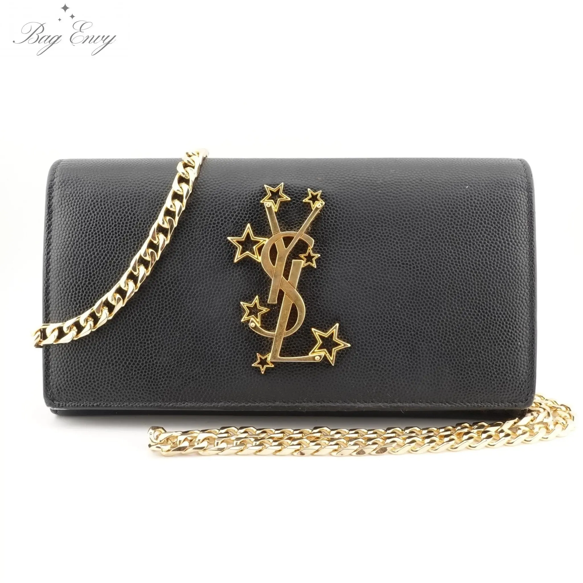 SAINT LAURENT Grain de Poudre Star YSL Wallet on Chain