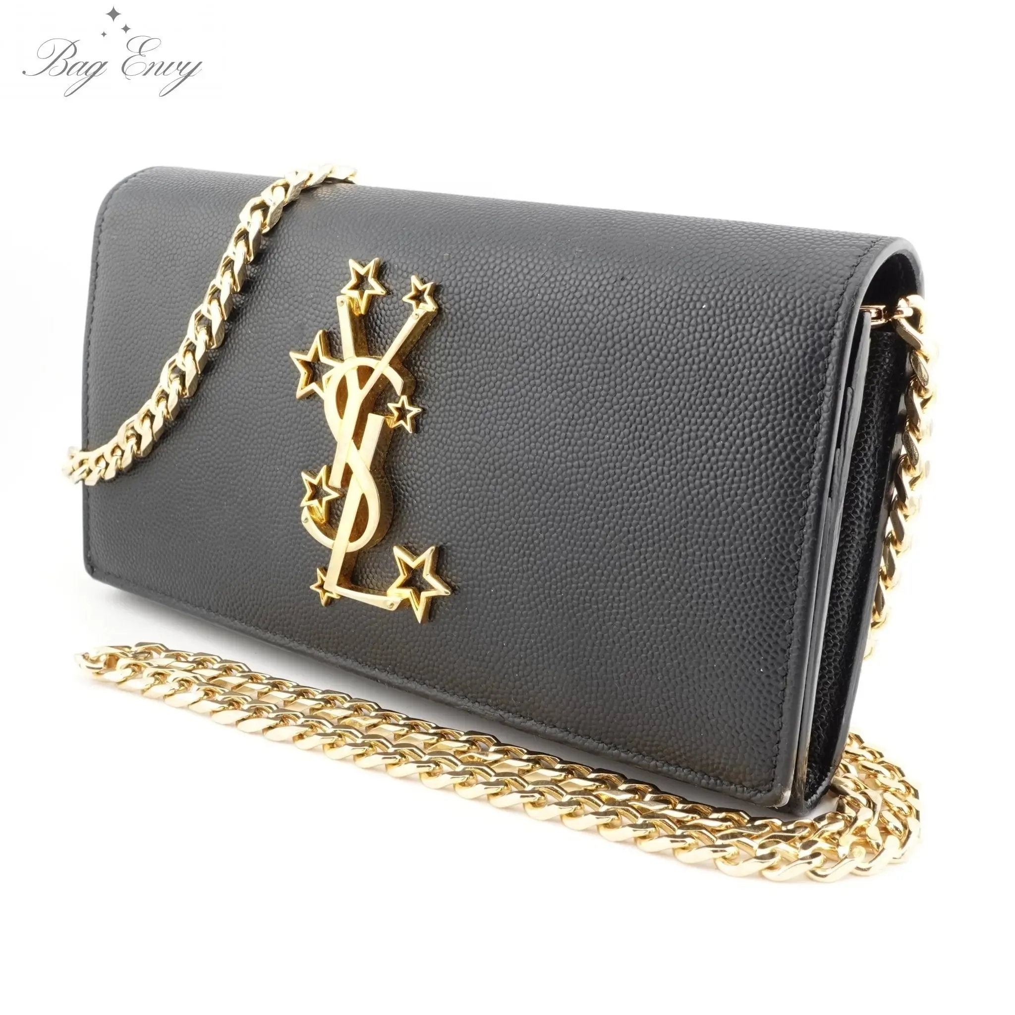 SAINT LAURENT Grain de Poudre Star YSL Wallet on Chain