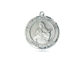 Saint Maria Goretti Silver Pendant With Chain