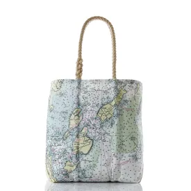 Sea Bags - Casco Bay Nautical Chart Medium Tote