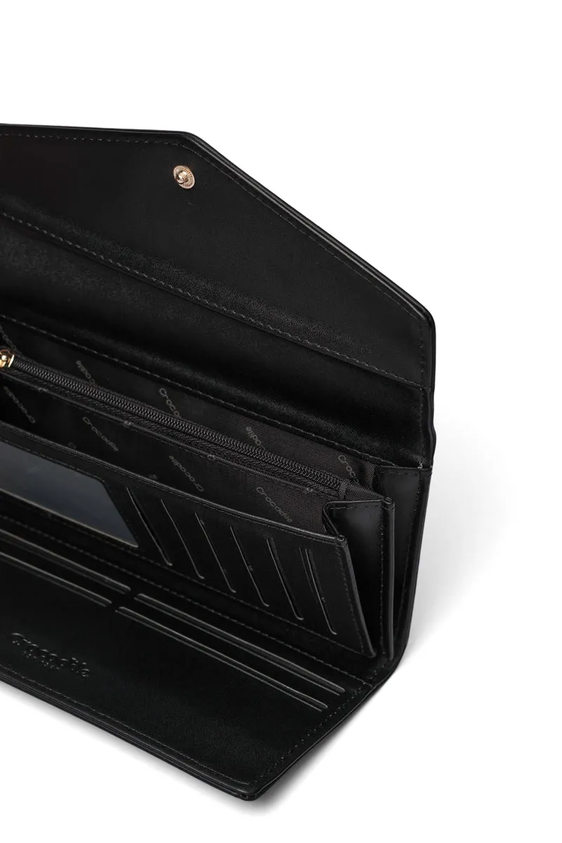 Thaliya- Bi-fold Long Wallet-Black