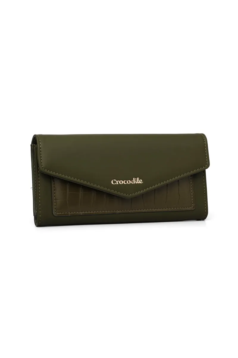 Thaliya- Bi-fold Long Wallet-Green