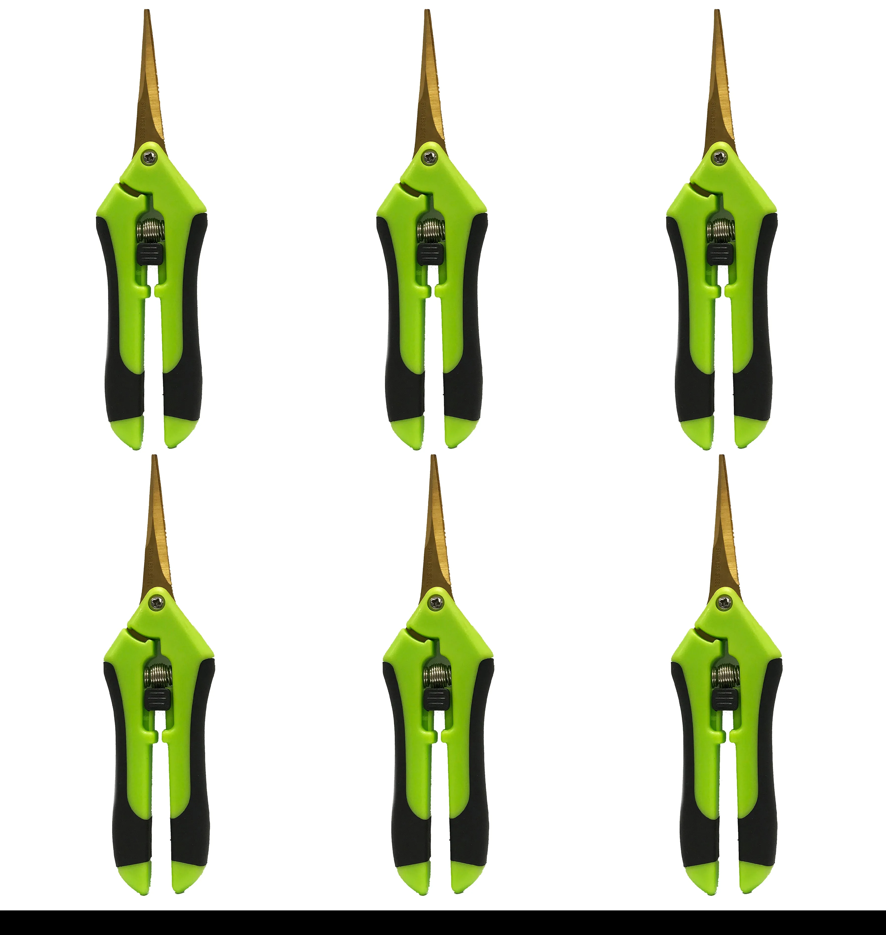 Viagrow Non Soft Grip Micro-Tip Pruning Snip Anti Resin Stick Shears, Straight