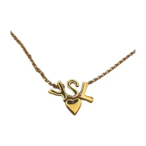 YSL Logo Heart Necklace