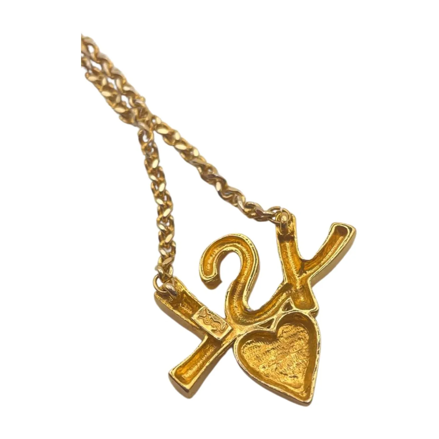 YSL Logo Heart Necklace