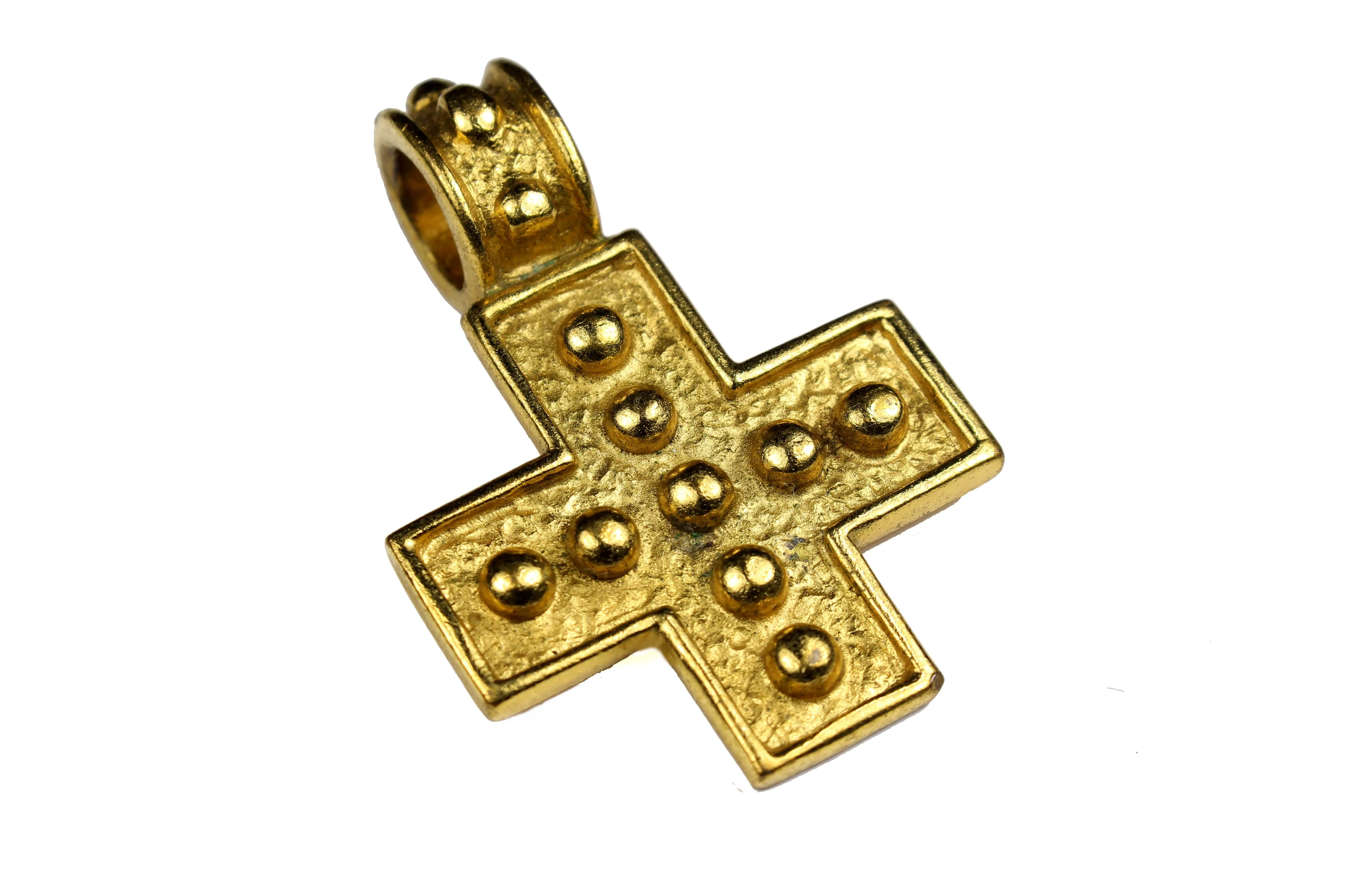 YVES SAINT LAURENT cross pendant necklace