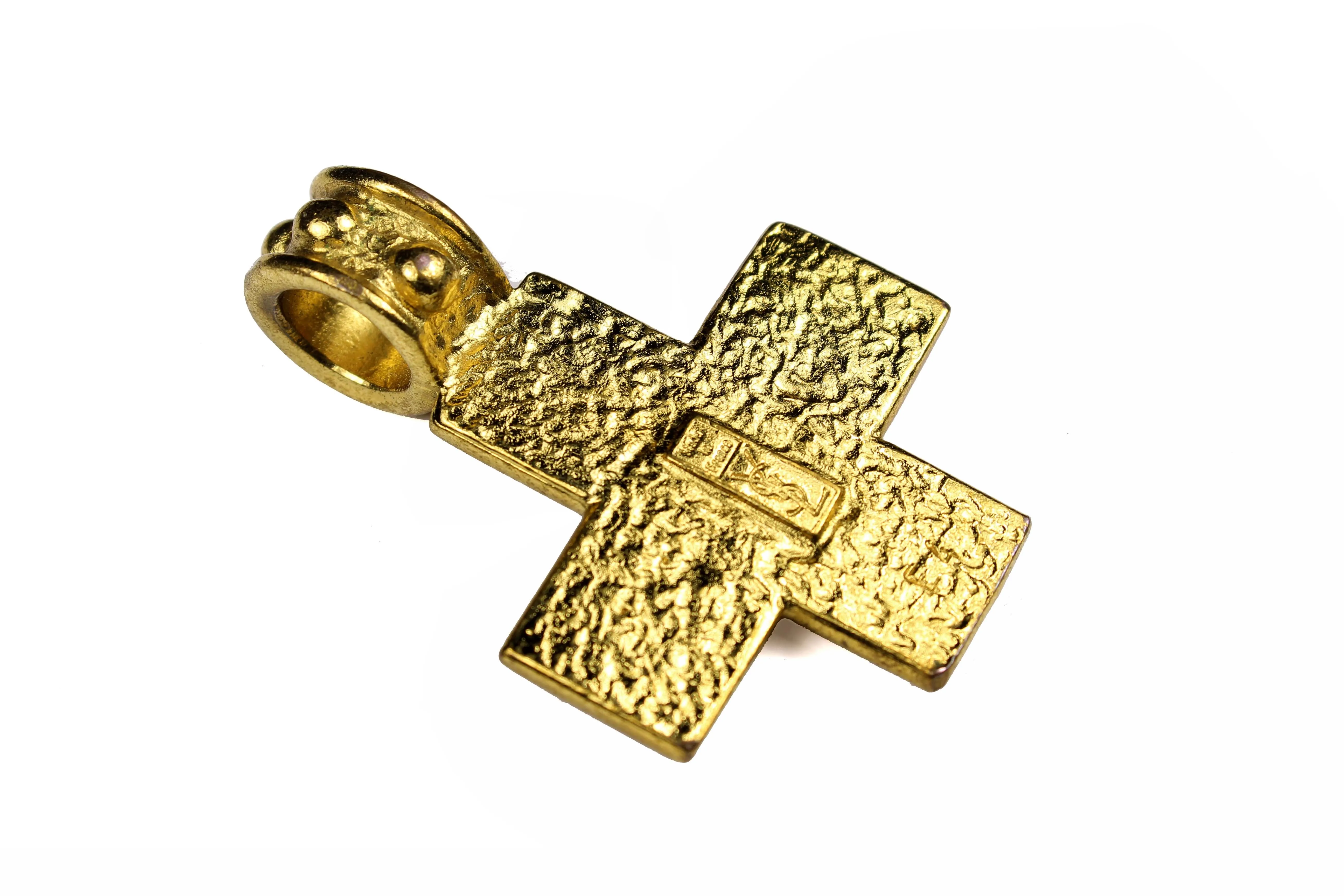 YVES SAINT LAURENT cross pendant necklace