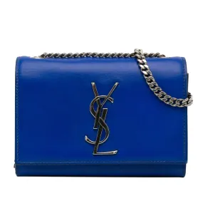 Yves Saint Laurent Kate Small Blue Calfskin