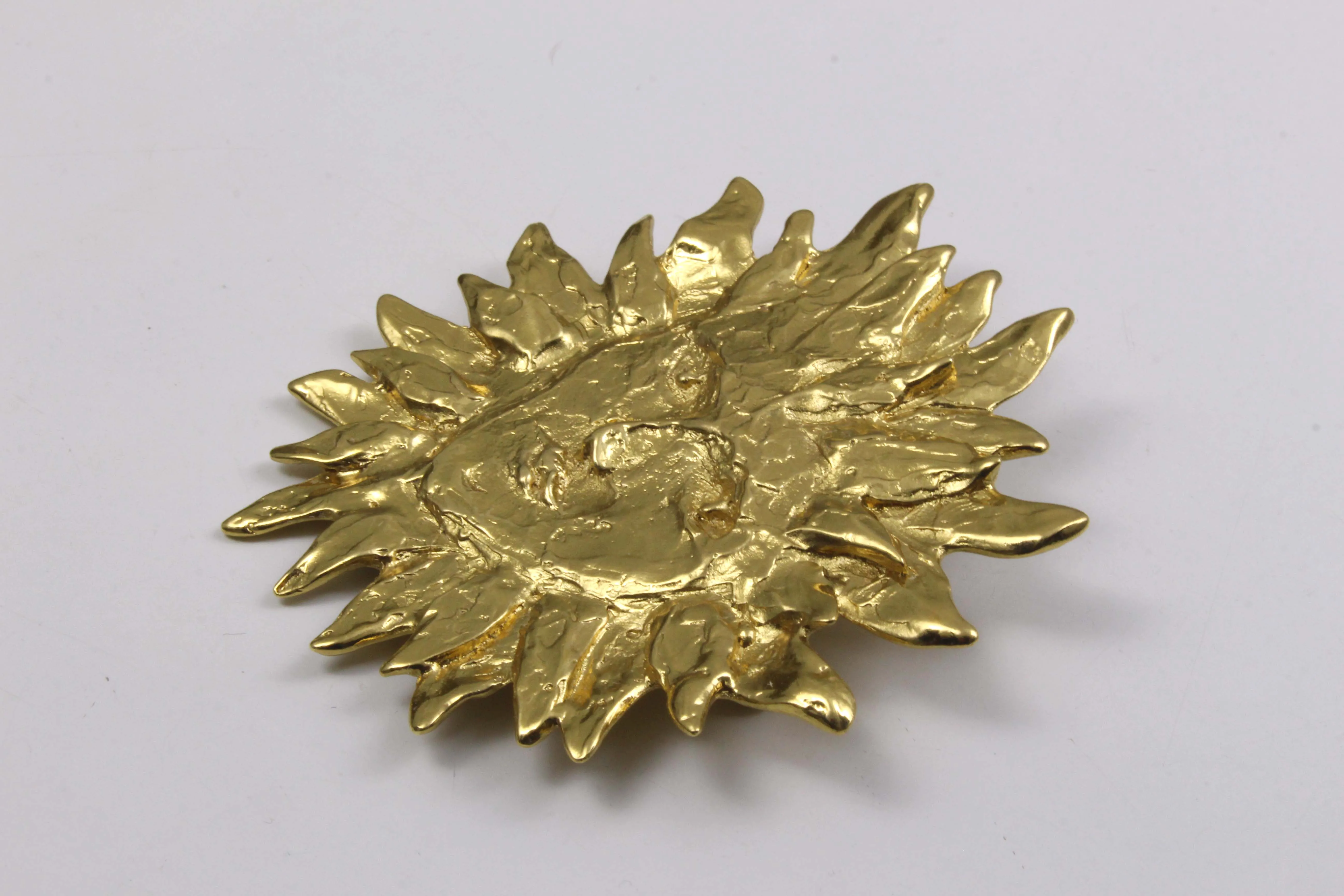 YVES SAINT LAURENT sun face brooch pendant