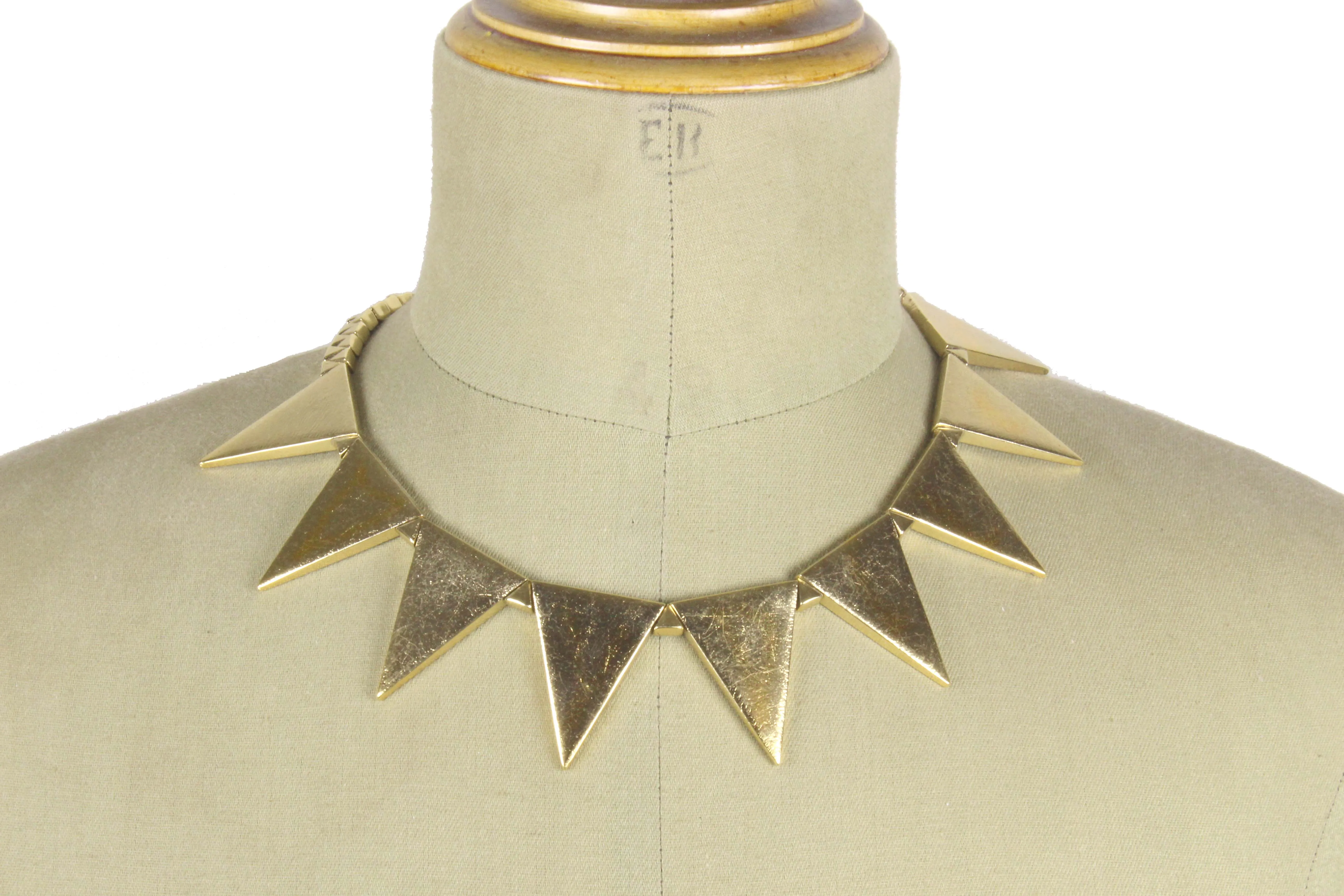 YVES SAINT LAURENT triangles necklace