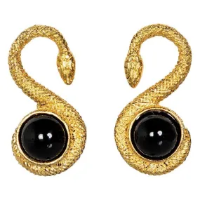 YVES SAINT LAURENT Vintage Gold Marrakech Serpent Earrings